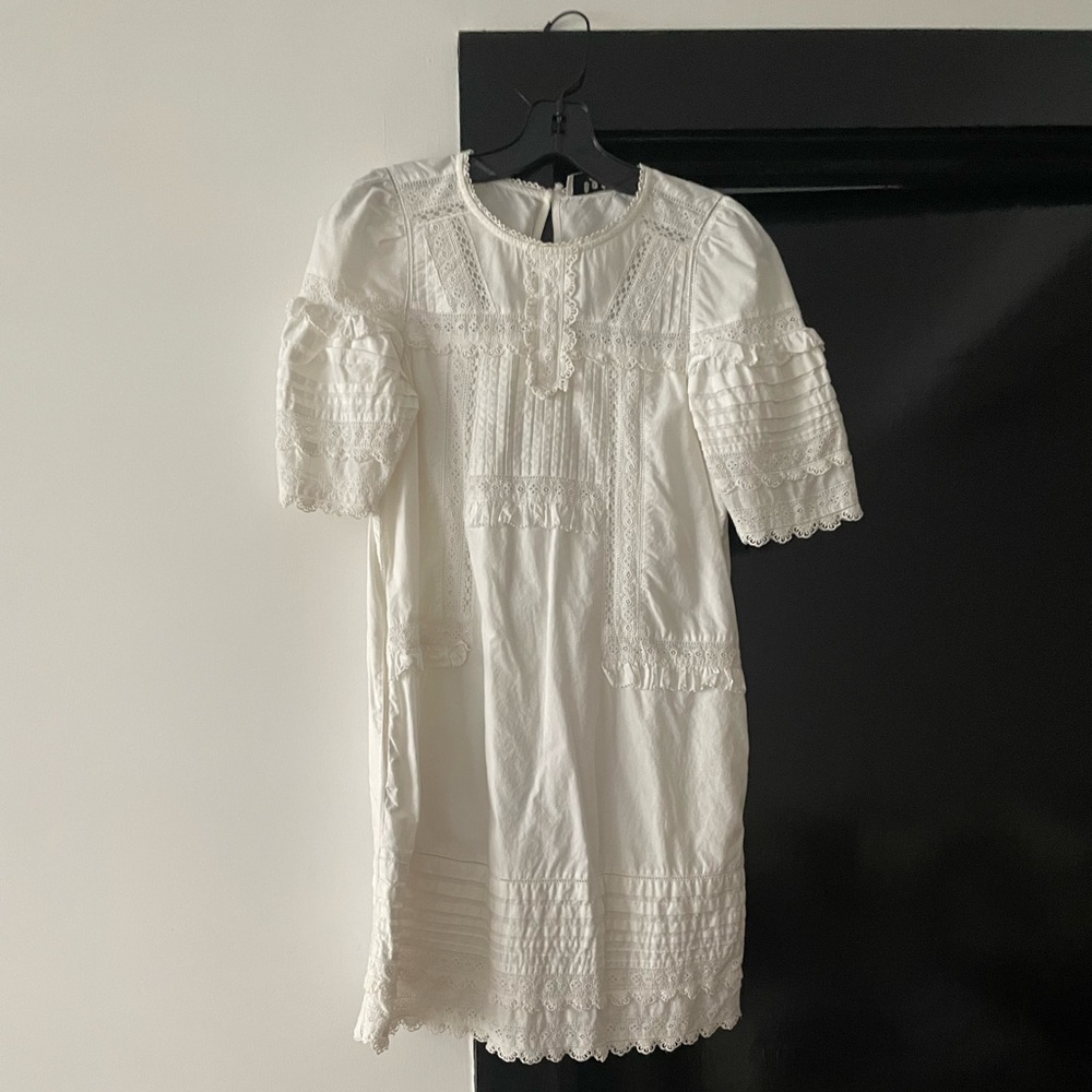 Sea NY white embroidered dress